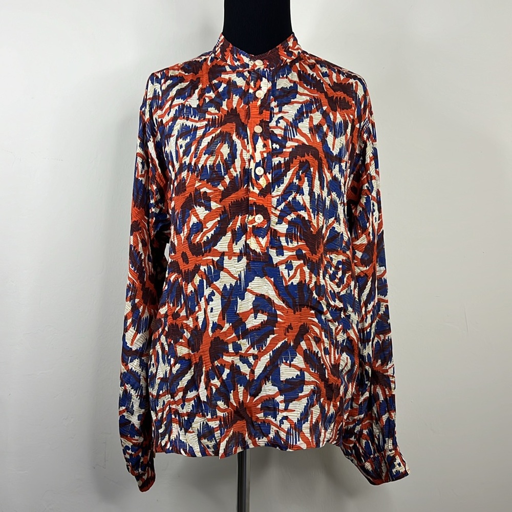 HOPE STOCKHOLM Printed High-Neck Dalia Shirt Blouse 36